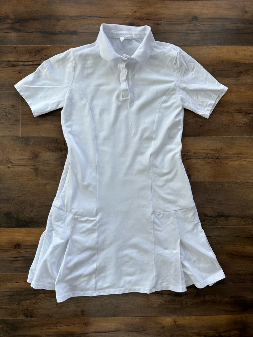 Sage White Mini Polo Dress